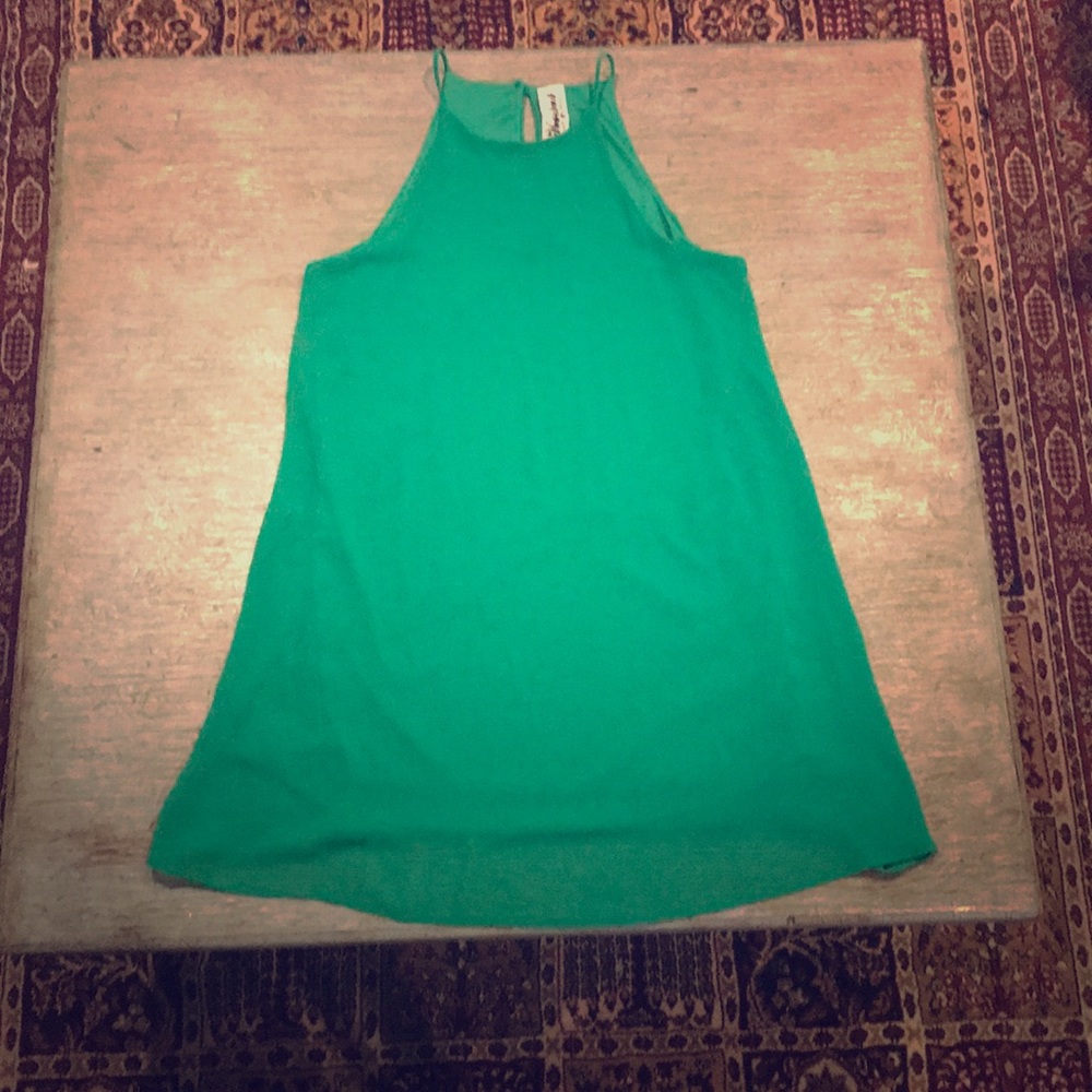 Green mini dress